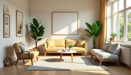 Serene mediation center interior, featuring calming decor, comfortable seating arrangements, and natural light, ideal for conflict resolution and peaceful discussions , plants, mediation, healthy