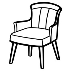 Elegant armchair offers comfortable seating for home or office, a stylish furniture design for relaxation and waiting areas, perfect for interior design projects and furniture catalogs