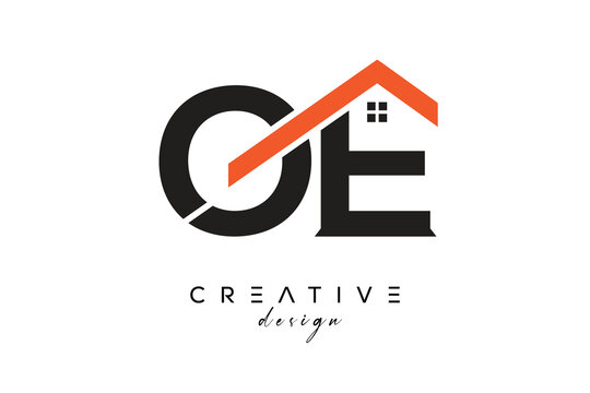 OE Creative Real Estate Architecture Monogram and Home Logo Design