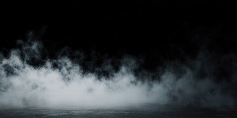 Fototapeta premium A mysterious scene with fog, smoke, and a dark atmospheric background.