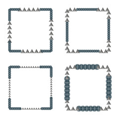 Geometric circle ornament. Decorative star frame. Abstract modern design. Creative artistic pattern. Great for backgrounds and layouts.