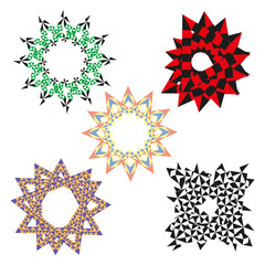 Star icon. Burst vector symbol. Green ray shape. Vibrant glow detail. Great for backgrounds and layouts.