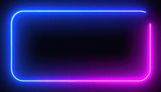 Blue And Pink Neon Frame Glow With Subtle Haze