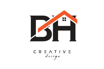 BH Creative Real Estate Architecture Monogram and Home Logo