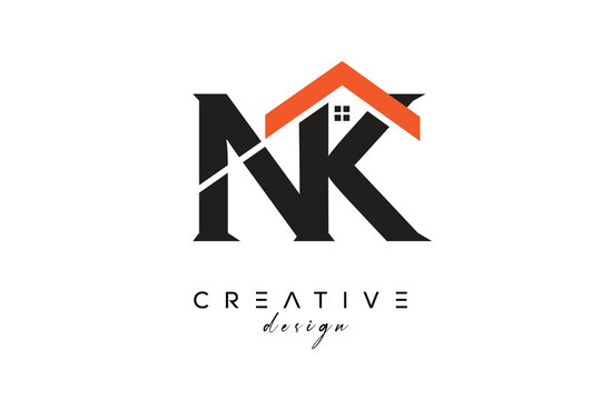 NK Creative Real Estate Architecture Monogram and Home Logo