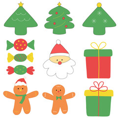 Fototapeta premium set of christmas icons