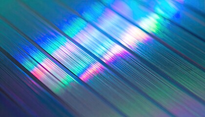 Abstract Iridescent Texture with Diagonal Stripes and Colorful Reflections