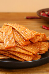 Plant-Based Spicy Snack,Chinese Latiao Made from Wheat Gluten,Addictively Spicy Chinese Snack