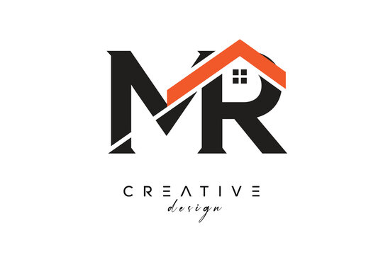 MR Creative Real Estate Architecture Monogram and Home Logo