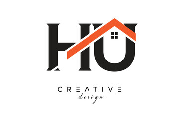 HU Creative Real Estate Architecture Monogram and Home Logo