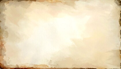 Vintage aged parchment paper background with a grunge texture and stained border for historical documents