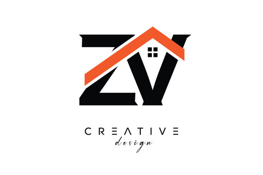 ZV Creative Real Estate Architecture Monogram and Home Logo