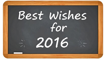 Fototapeta premium Chalkboard wishing a happy new year