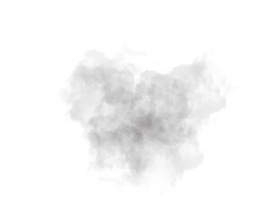 Black or Gray smoke isolated PNG, or Transparent