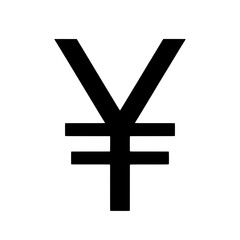 Obraz premium Yen Currency Icon A Simple, Bold Black and White Vector Illustration