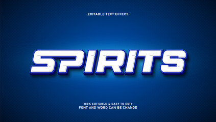 Easily editable text effects, Spirit 3D text style