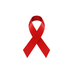 Red ribbon awareness symbol Generative AI