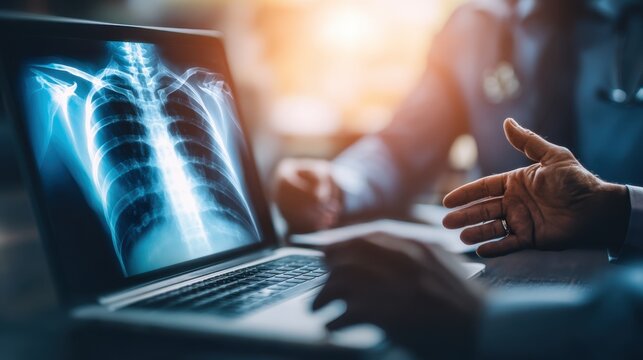 Medical examination action hospital environment digital imaging x-ray visualization professional setting health awareness