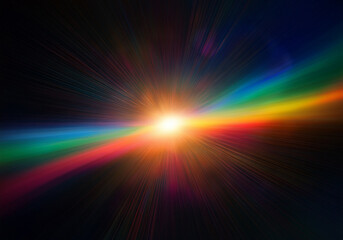 Colorful Light Burst at the Speed of Light