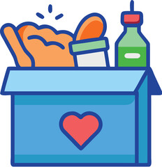World food day charity box donation kindness heart supplies