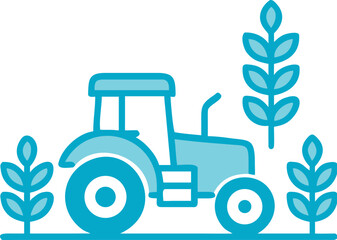 Tractor harvesting crops agriculture farm field world food day celebration