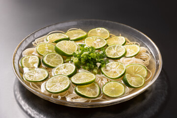 冷やし　すだち　そうめん