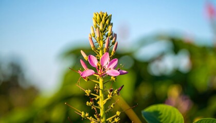 Pink Flower Close-up in Sun