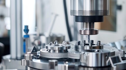 Industrial machinery in manufacturing process showing technology and automation