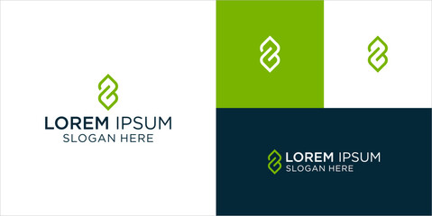 Modern minimalist leaf logo design for eco-friendly brand identity and sustainable business ventures, a creative symbol of growth and nature connection