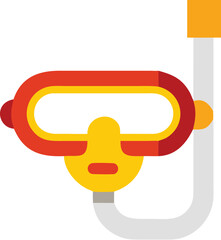 Colorful snorkel mask for world tourism day celebration