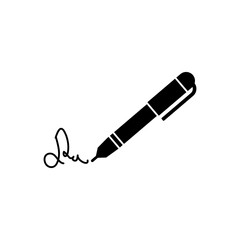 Autograph icon vector set collection for web simple trendy style illustration for web and app..eps