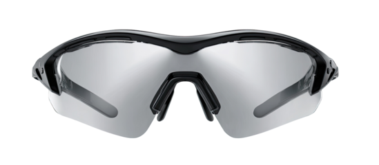 Black protective eyewear with clear lenses