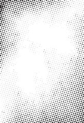 Abstract halftone gradient texture with black dots on white background, perfect for retro comics, vintage posters, print design, and backgrounds.