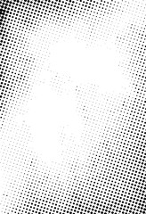 Abstract halftone gradient texture with black dots on white background, perfect for retro comics, vintage posters, print design, and backgrounds.