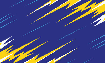 Dynamic abstract background with sharp yellow and white shapes contrasted by sleek blue diagonal lines, evoking speed and energy for sports, technology, and modern design