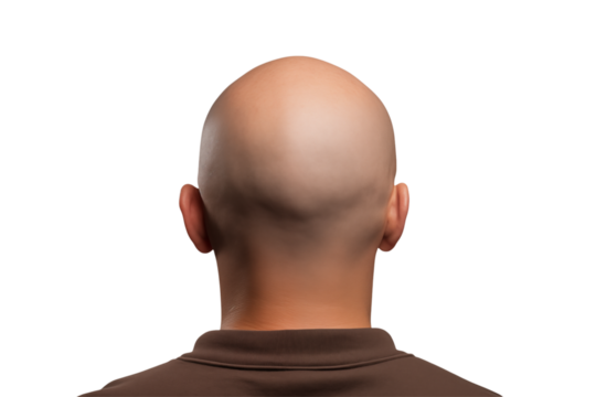 Rear View of a Bald Man's Head and Neck transparent background png