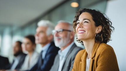 Business conference audience listening to speaker presentation seminar meeting