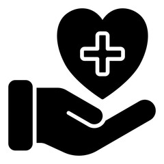 Obraz premium Life insurance icon. Family security symbol. Financial protection and savings collection. Glyph Icon