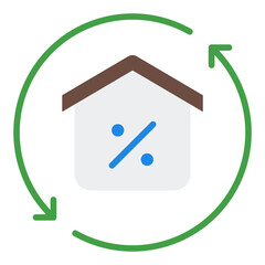 Refinancing icon. Loan adjustment symbol. Finance banking and debt management collection. Flat Icon