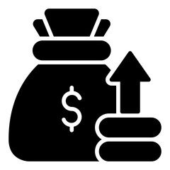 Expenses icon. Cost symbol. Business spending and finance management collection. Glyph Icon