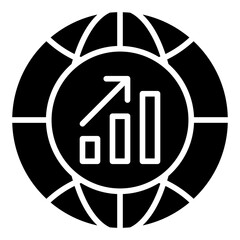 GDP icon. Economic growth symbol. Business finance and national economy collection. Glyph Icon