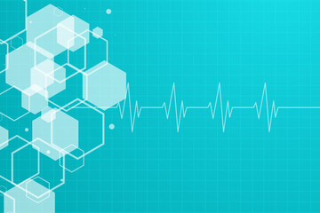 Hexagon Geometric Shape Medical Background 
