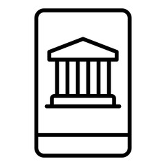 Online banking icon. Digital finance symbol. Business payment and transaction collection. Outline Icon