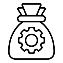 Money management icon. Finance control symbol. Budget and business savings collection. Outline Icon