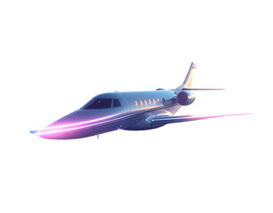 Fototapeta premium Minimalist Private Jet Airplane Isolated on White – Studio PNG (2)