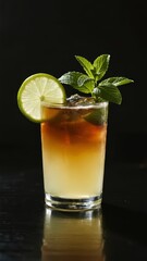 Mojito, applicable in cocktail promotion, bar menus and beverage - related activities.