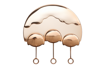 Mountain Landscape Key Holder: Rustic Wooden Design transparent background png