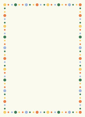 Vector Colorful Dots Frame Border Background