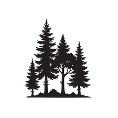 Forest silhouette vector illustration