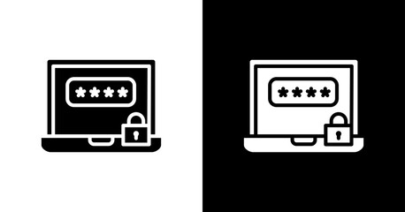 Secure Login White Icon Set